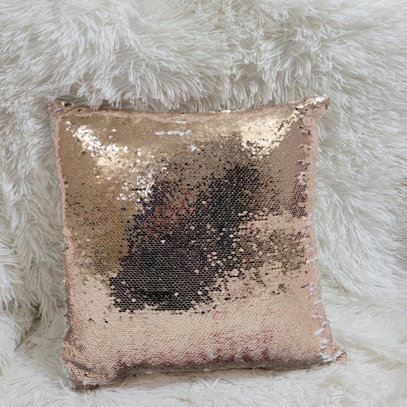 Unicorn mermaid sequin "Isabel" square pillow - Picture 4 of 6